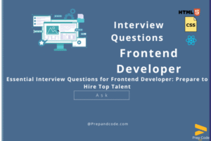 Frontend Developer Interview questions